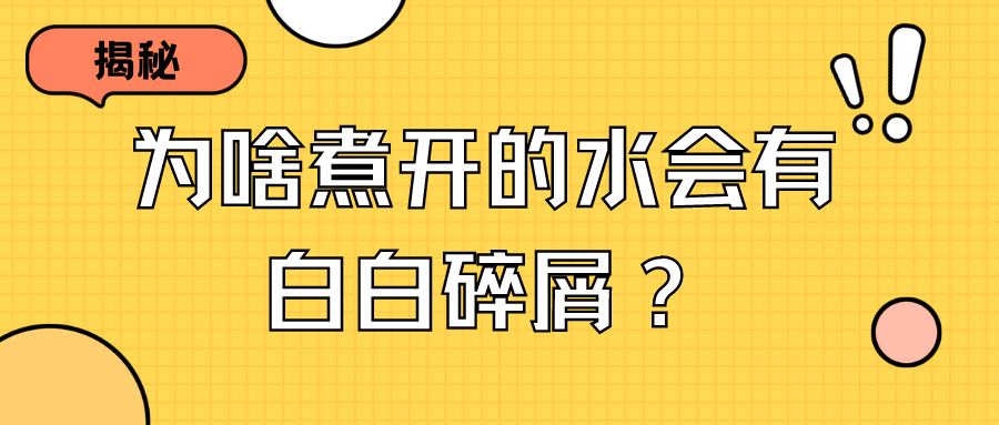 揭秘:為什么煮開的水會有白白的碎屑？